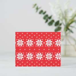 Cartão Postal De Festividades Feliz padrão de Natal 5
