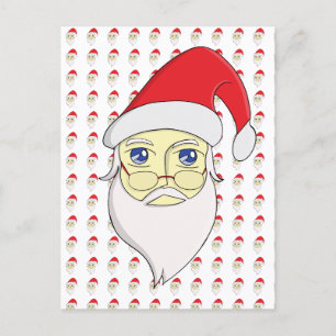Cartão Postal De Festividades Feliz Papai noel de Natal