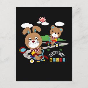 Cartão Postal De Festividades Feliz Páscoa Menino Coelho Fofo Bebê