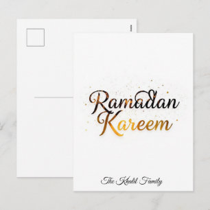 Cartão Postal De Festividades Feliz Ramadan Mubarak Ramadan Kareem Dourado Muçul