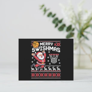 Cartão Postal De Festividades Feliz Swishmas Basbol Feio Natal Natal