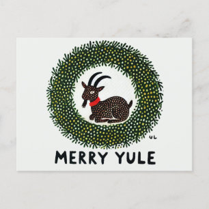 Cartão Postal De Festividades Feliz Yule Goat