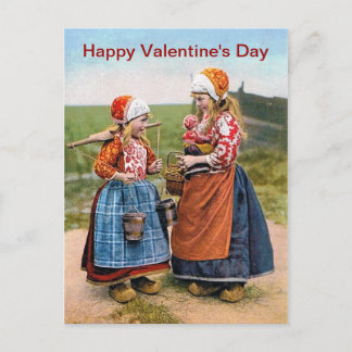 Cartão Postal De Festividades FELIZES DIAS DE OS NAMORADOS Irmãs Holandesas POST