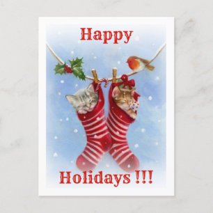 Cartão Postal De Festividades Felizes Feriados!!