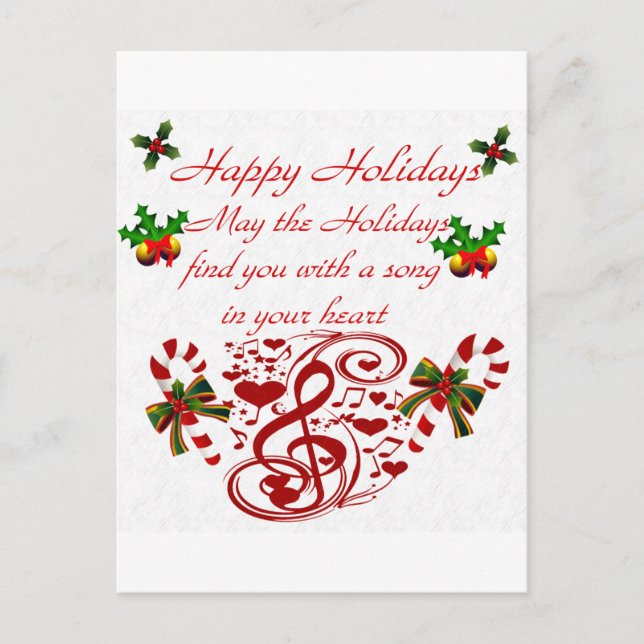 Cartão Postal De Festividades Felizes Feriados#9_ (Frente)