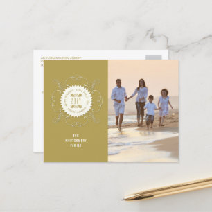 Cartão Postal De Festividades Felizes Feriados Adoram Paz Joy Ornamentado Feira 