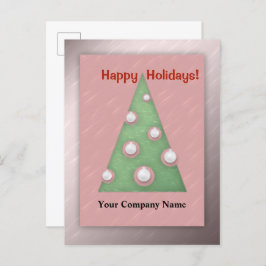 Cartão Postal De Festividades Felizes Feriados Árvore de Natal Personalização de