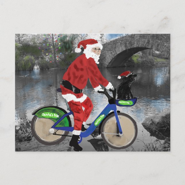 Cartão Postal De Festividades Felizes feriados de Nova Iorque (Frente)