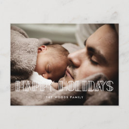 Cartão Postal De Festividades Felizes Feriados Retro art deco