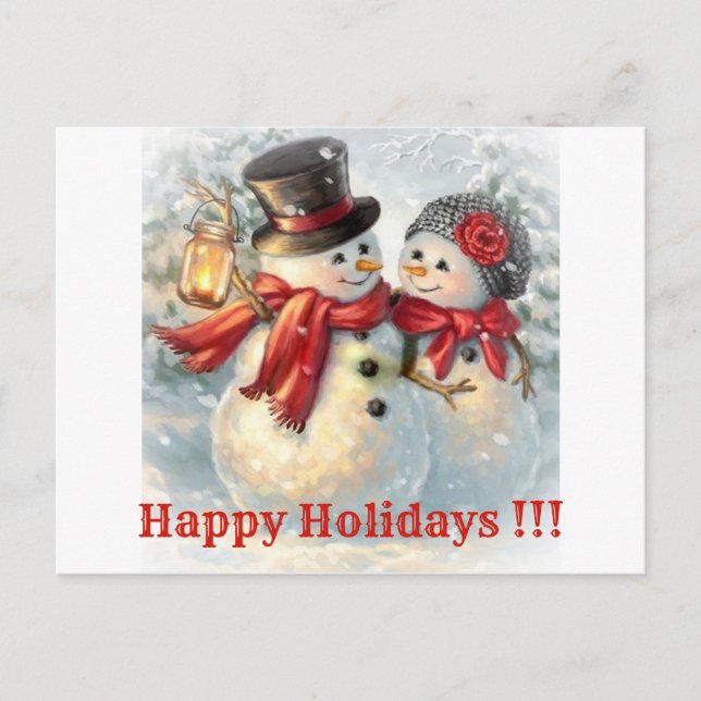 Cartão Postal De Festividades Felizes Férias !!! (Frente)