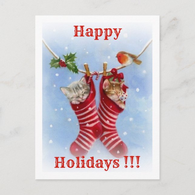 Cartão Postal De Festividades Felizes Festas !!! (Frente)