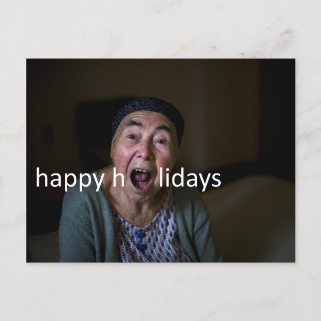 CARTÃO POSTAL DE FESTIVIDADES FELIZES HOLIDAYS (Frente)