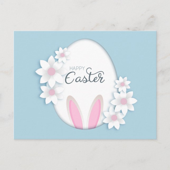 Cartão Postal De Festividades Felz pascoa (Frente)