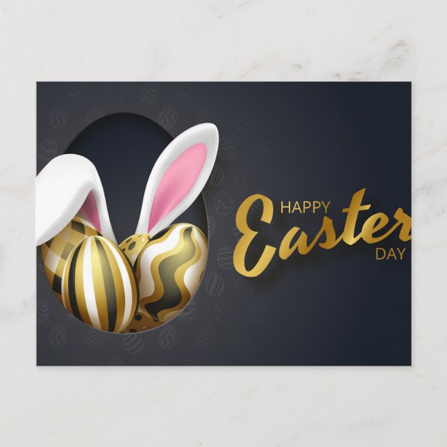 Cartão Postal De Festividades Felz pascoa (Frente)