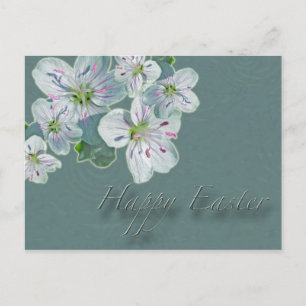 Cartão Postal De Festividades felz pascoa Beauty Wildflower