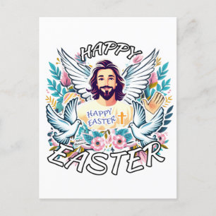 Cartão Postal De Festividades Felz pascoa com Jesus