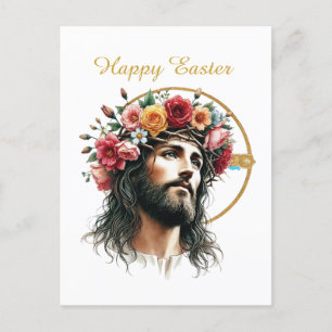 Cartão Postal De Festividades Felz pascoa de Jesus Religioso