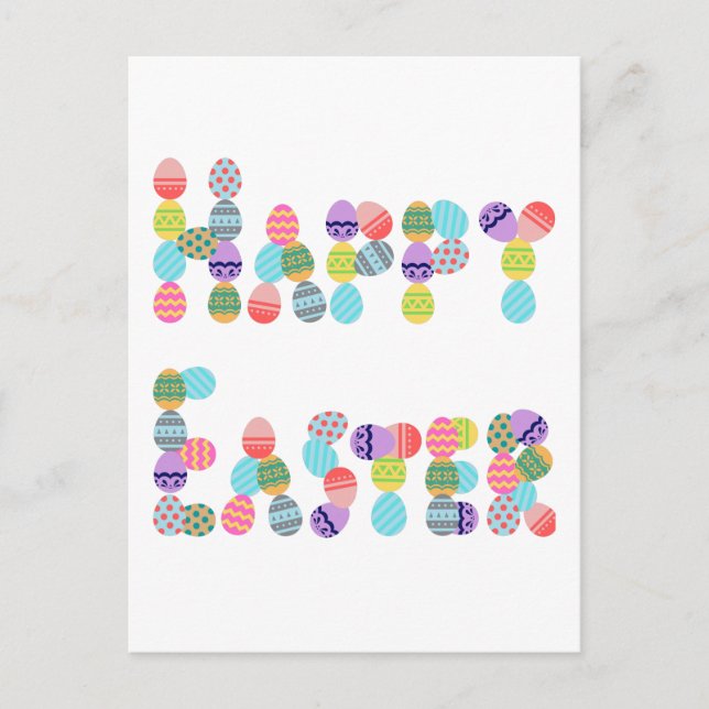 Cartão Postal De Festividades Felz pascoa De Ovos | Ovo De Páscoa Engraçado (Frente)