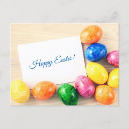 Cartão Postal De Festividades Felz pascoa! Postkarte zu Ostern mit Ostereier