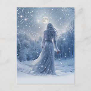 Cartão Postal De Festividades Feriado da Boêmia da Solstício em Neve