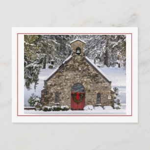 Cartão Postal De Festividades Feriado da Igreja de Pedra Pequena