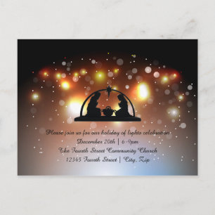 Cartão Postal De Festividades Feriado da Natividade das Luzes - Cartão de Natal