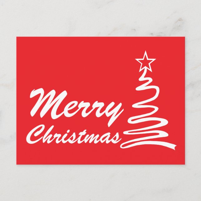 Cartão Postal De Festividades Feriado de Árvore de Natal Mágico (Frente)