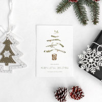 Feriado de Árvore Flutuante de Natal com Aquarela