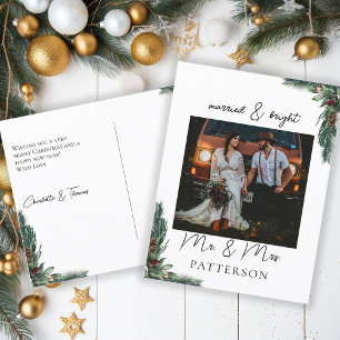 Cartão Postal De Festividades Feriado de Foto Kundenspezifische Casado e Brito