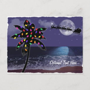 Cartão Postal De Festividades Feriado de Natal da Lua Oceânica