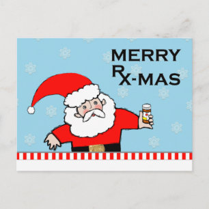 Cartão Postal De Festividades Feriado de Natal de Farmácia