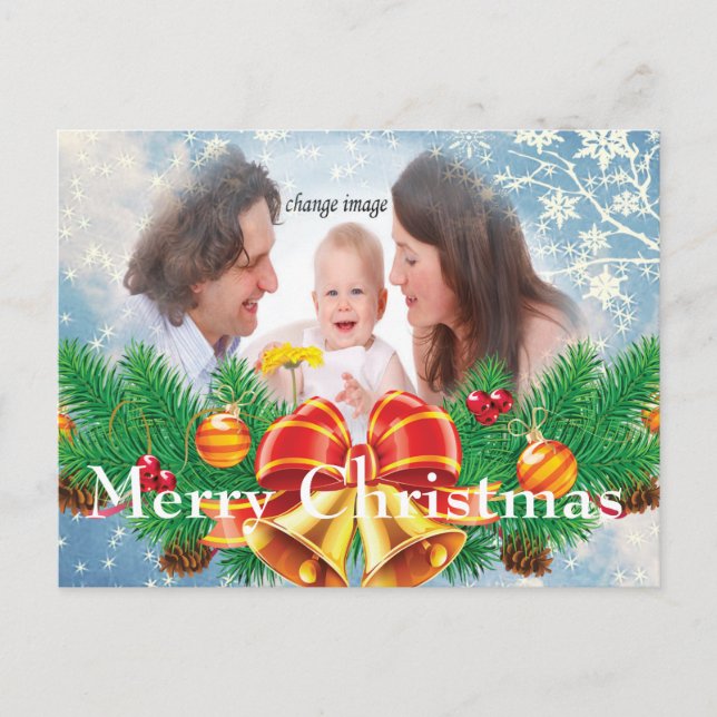 Cartão Postal De Festividades feriado de Natal personalizado (Frente)