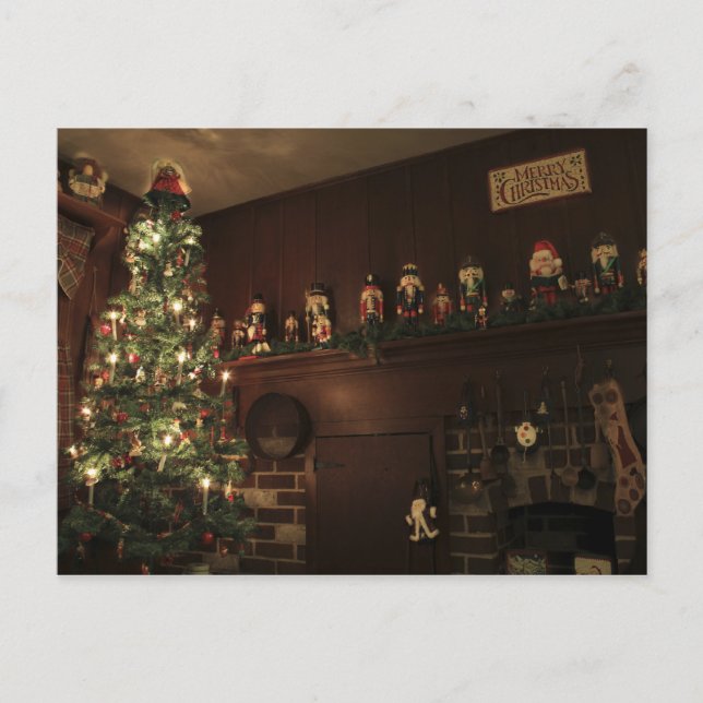 Cartão Postal De Festividades Feriado de Natal primitivo no País Colonial (Frente)