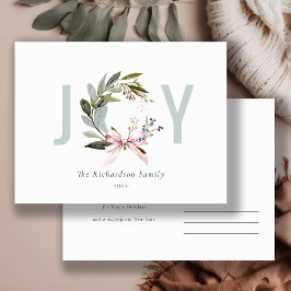 Cartão Postal De Festividades Feriado de Natal Verde Azul e Azul