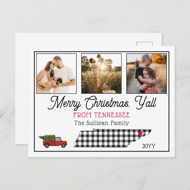 Cartão Postal De Festividades Feriado Rustic Felry de EastTennessee (Frente/Verso)