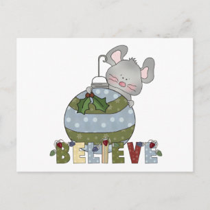 Cartão Postal De Festividades Feriados de Natal do Ornamento do Mouse