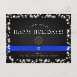 Cartão Postal De Festividades Feriados Felizes da Polícia | Personalizado de Nat