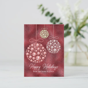 Cartão Postal De Festividades Feriados Felizes Elegantes de Natal com Lágrimas V