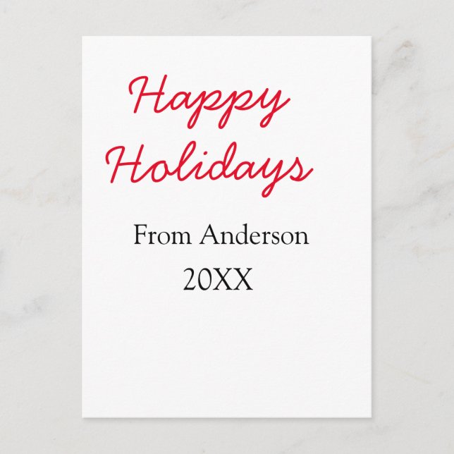 Cartão Postal De Festividades Feriados felizes nome da família de amor negro ver (Frente)