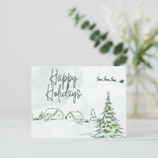 Cartão Postal De Festividades Feriados Felizes Vintage