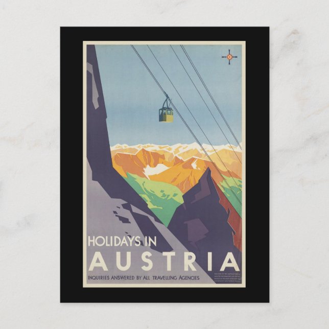 Cartão Postal De Festividades Feriados na Áustria (Frente)