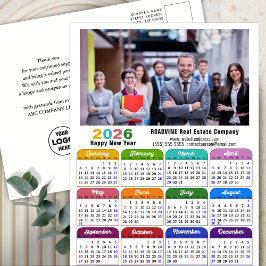 Cartão Postal De Festividades Feriados nos EUA do calendário corporativo de foto