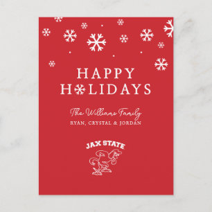 Cartão Postal De Festividades Férias da Universidade Estadual de Jacksonville