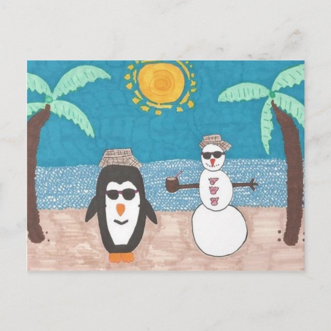 Cartão Postal De Festividades Férias de Natal (Frente)