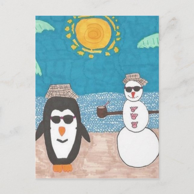 Cartão Postal De Festividades Férias de Natal (Frente)