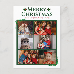 Cartão Postal De Festividades Férias de Natal Colagem de Fotografias Modernas