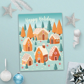 Cartão Postal De Festividades Férias de Natal Felizes e Fofas