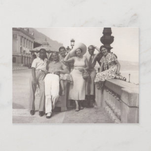 Cartão Postal De Festividades Férias em Cannes, França, anos 30
