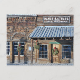 Cartão Postal De Festividades Férias em Cidade Fantasma Montana Cênica Nevada Ci