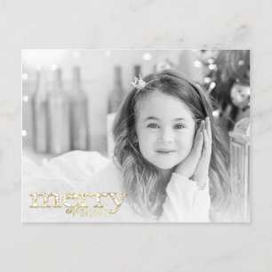 Cartão Postal De Festividades Férias em Ouro Branco Merry & Bright Photo